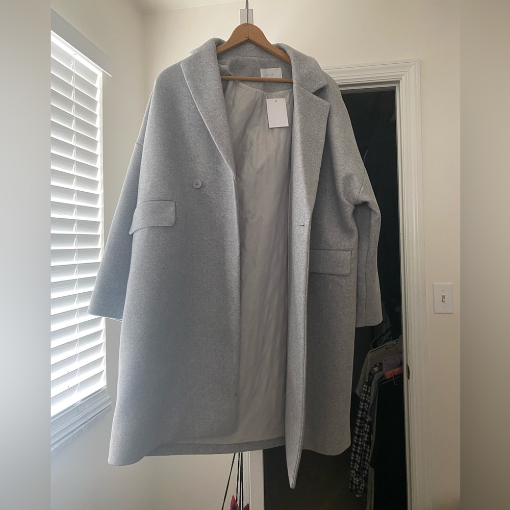 Oak + Fort Oversized Wool Blend Coat Medium